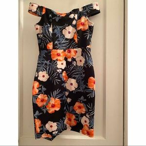 Off-Shoulder Floral Dress